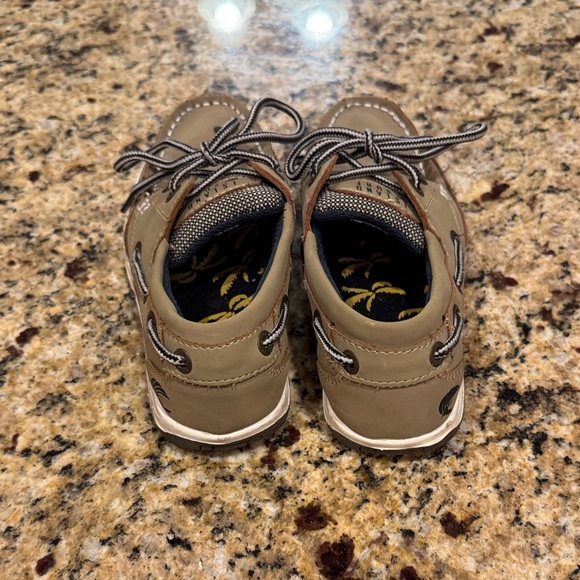 Island Surf Stylish Kids Boat Shoes - Tan and Brown - Picture 5 of 7